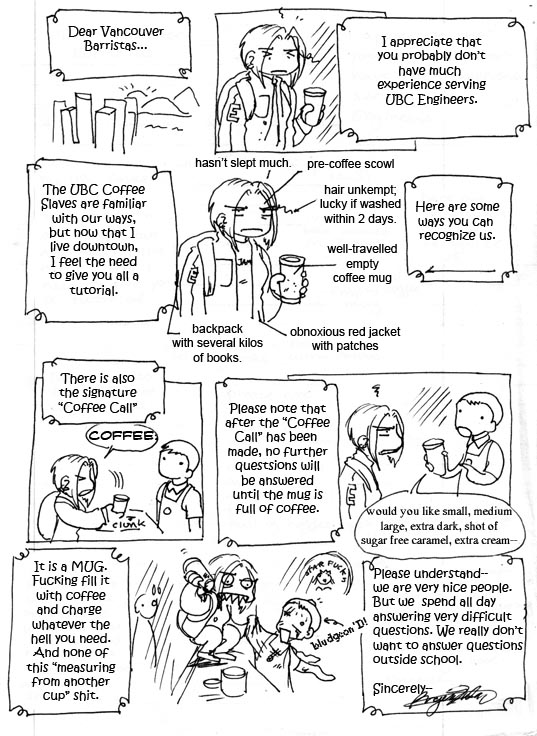 Dear Vancouver Barristas...