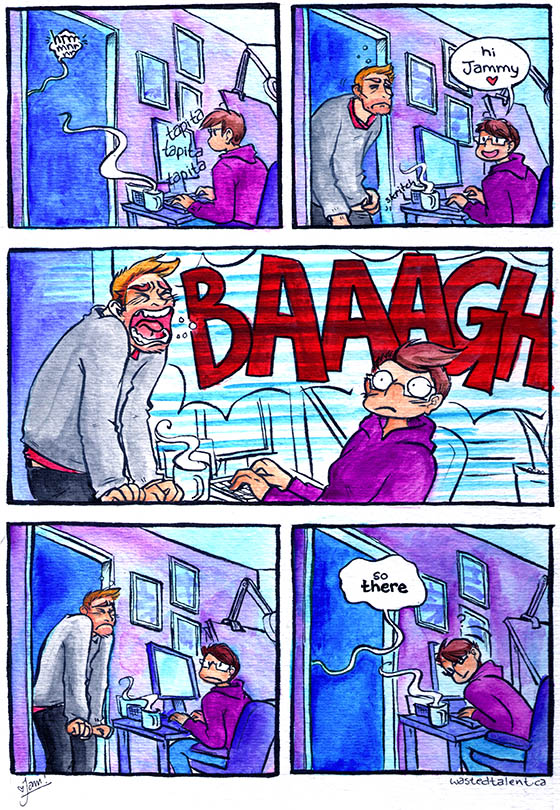 This is how he yawns