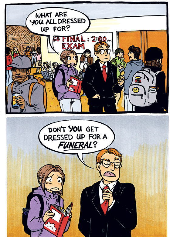 As not for whom the final exam tolls...