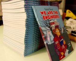 stack of We are the engineers books